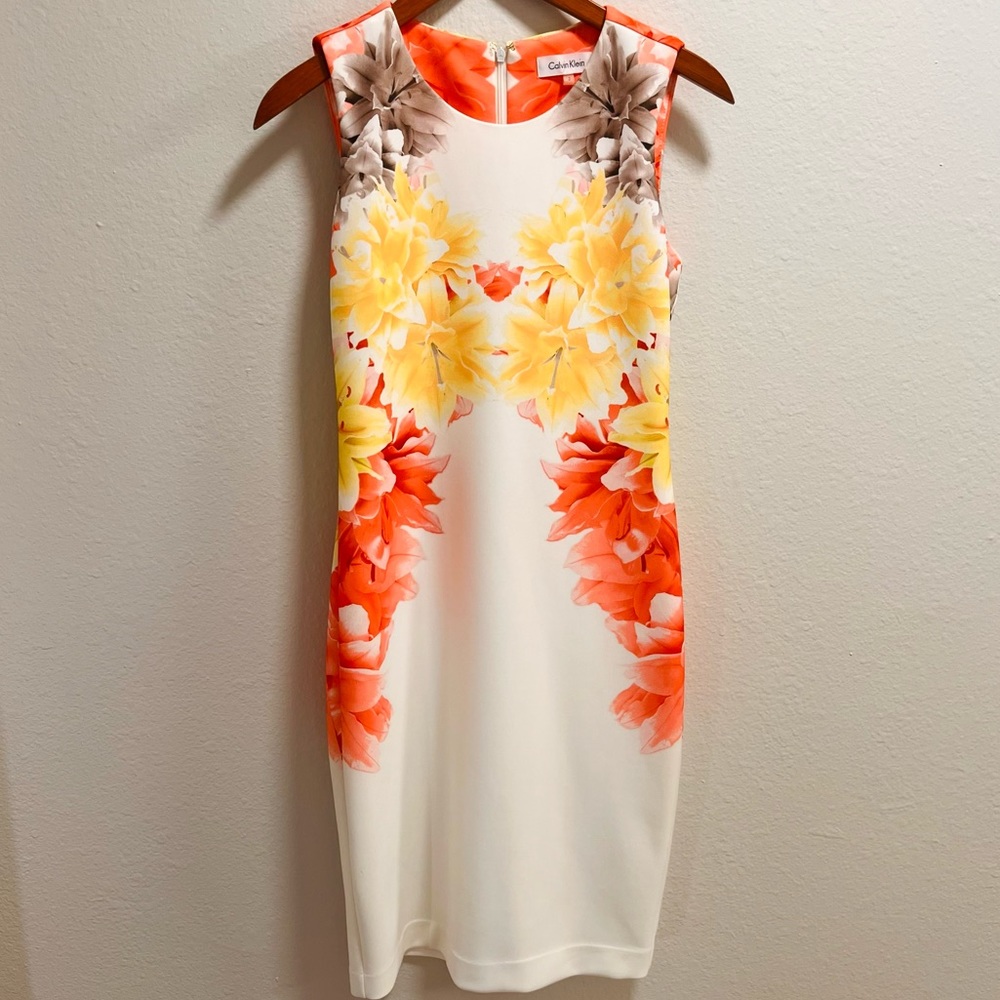 Calvin Klein Sleeveless Floral Dress